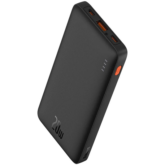 Bateria zewnętrzna Baseus Airpow, 10000 mAh, 20 W, QC + PD, 1 x USB-A - 1 x USB-C, czarna PPQD090001