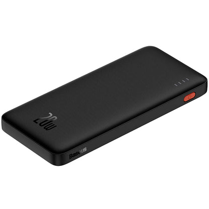 Bateria zewnętrzna Baseus Airpow, 10000 mAh, 20 W, QC + PD, 1 x USB-A - 1 x USB-C, czarna PPQD090001 