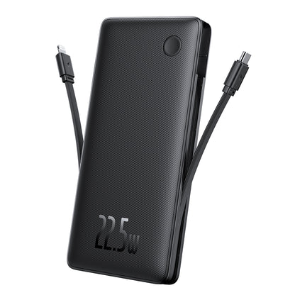 Zewnętrzna bateria Baseus Airpow Lite, 10000mAh, 22.5W, QC + PD, 1 x Lightning - 1 x USB-A - 2 x USB-C, Czarna P10067501123-00