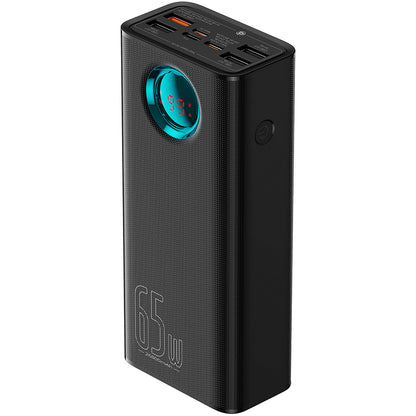 Zewnętrzna bateria Baseus Amblight z cyfrowym wyświetlaczem, 26800mAh, 65W, QC + PD, 1 x USB-C - 4 x USB-A, Czarna P10022402113-00