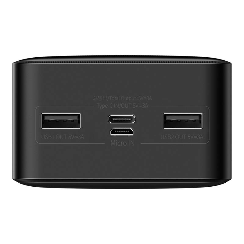 Bateria zewnętrzna Baseus Bipow, 30000 mAh, 15 W, 1 x USB-C - 2 x USB-A, czarna PPBD05050201 