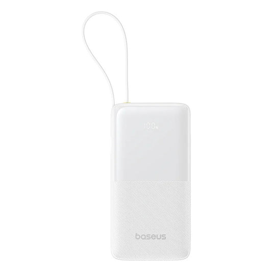 Zewnętrzna bateria Baseus Bipow 2, 10000mAh, 20W, QC + PD, 1 x USB-A - 2 x USB-C, Biała P10077101213-00
