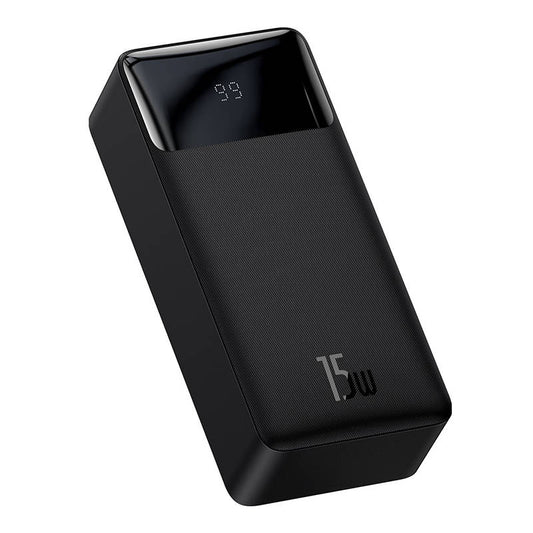 Bateria zewnętrzna Baseus Bipow, 30000 mAh, 15 W, 1 x USB-C - 2 x USB-A, czarna PPBD05050201