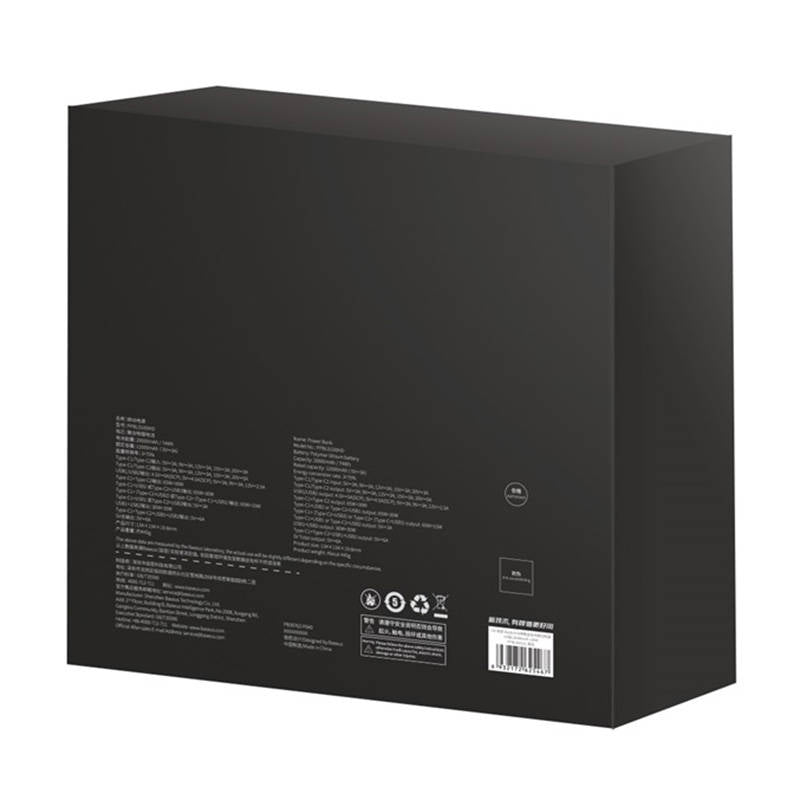 Zewnętrzna bateria Baseus Blade HD, 20000mAh, 100W, QC + PD, 2 x USB-A - 2 x USB-C, Czarna PPBL000301