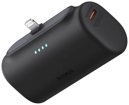 Zewnętrzna bateria Baseus Compact, 5000mAh, 20W, PD, 1 x Lightning - 1 x USB-C, Czarna P10068307113-00