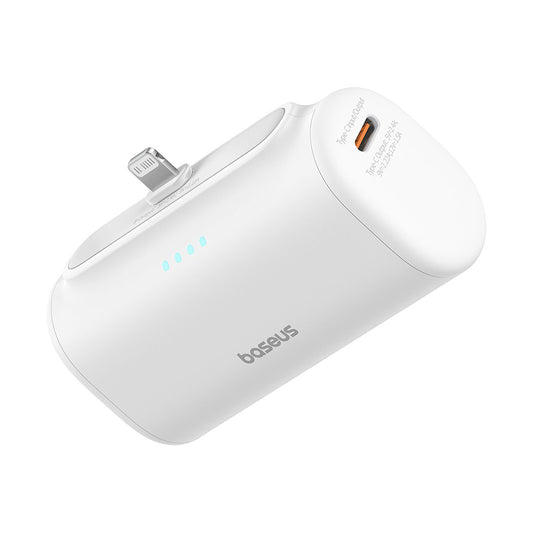 Zewnętrzna bateria Baseus Compact, 5000mAh, 20W, PD, 1 x Lightning - 1 x USB-C, Biała P10068307213-00