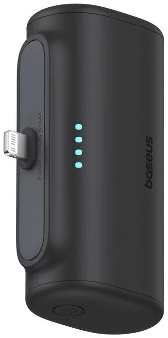 Zewnętrzna bateria Baseus Compact, 5000mAh, 20W, PD, 1 x Lightning - 1 x USB-C, Czarna P10068307113-00