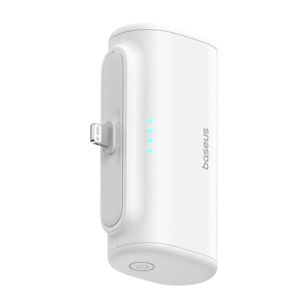 Zewnętrzna bateria Baseus Compact, 5000mAh, 20W, PD, 1 x Lightning - 1 x USB-C, Biała P10068307213-00