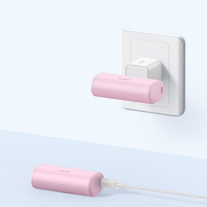 Zewnętrzna bateria Baseus Compact, 5000mAh, 20W, PD, 2 x USB-C, Różowy P10068306413-00