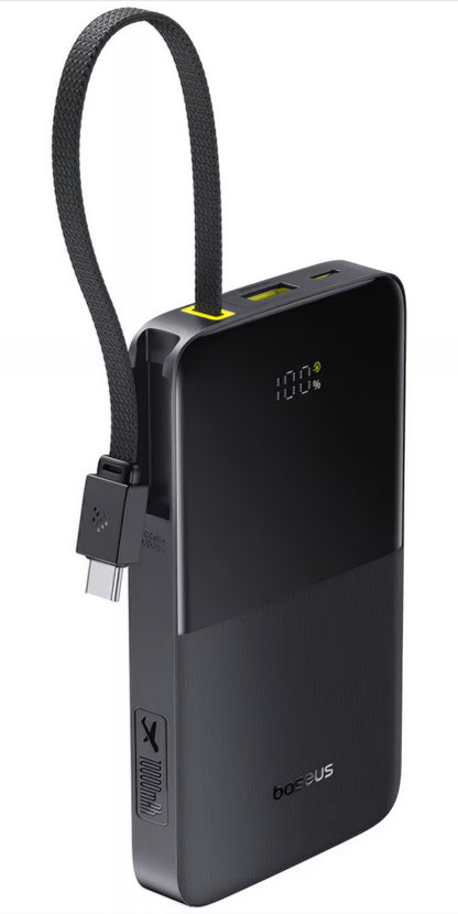 Zewnętrzna bateria Baseus EnerFill Bipow2 Pro, 10000mAh, 22.5W, QC + PD, 1 x USB-A - 2 x USB-C, Czarna E0027600