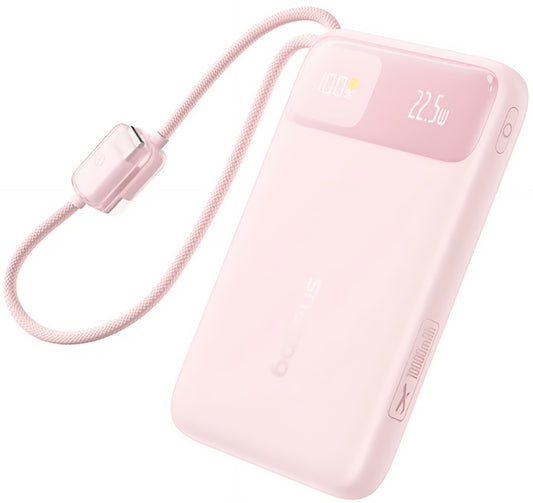 Powerbank Baseus EnerFill FC11, 10000mAh, 22.5W, QC + PD, 1 x Lightning - 1 x USB-A - 2 x USB-C, Różowy E0027R07
