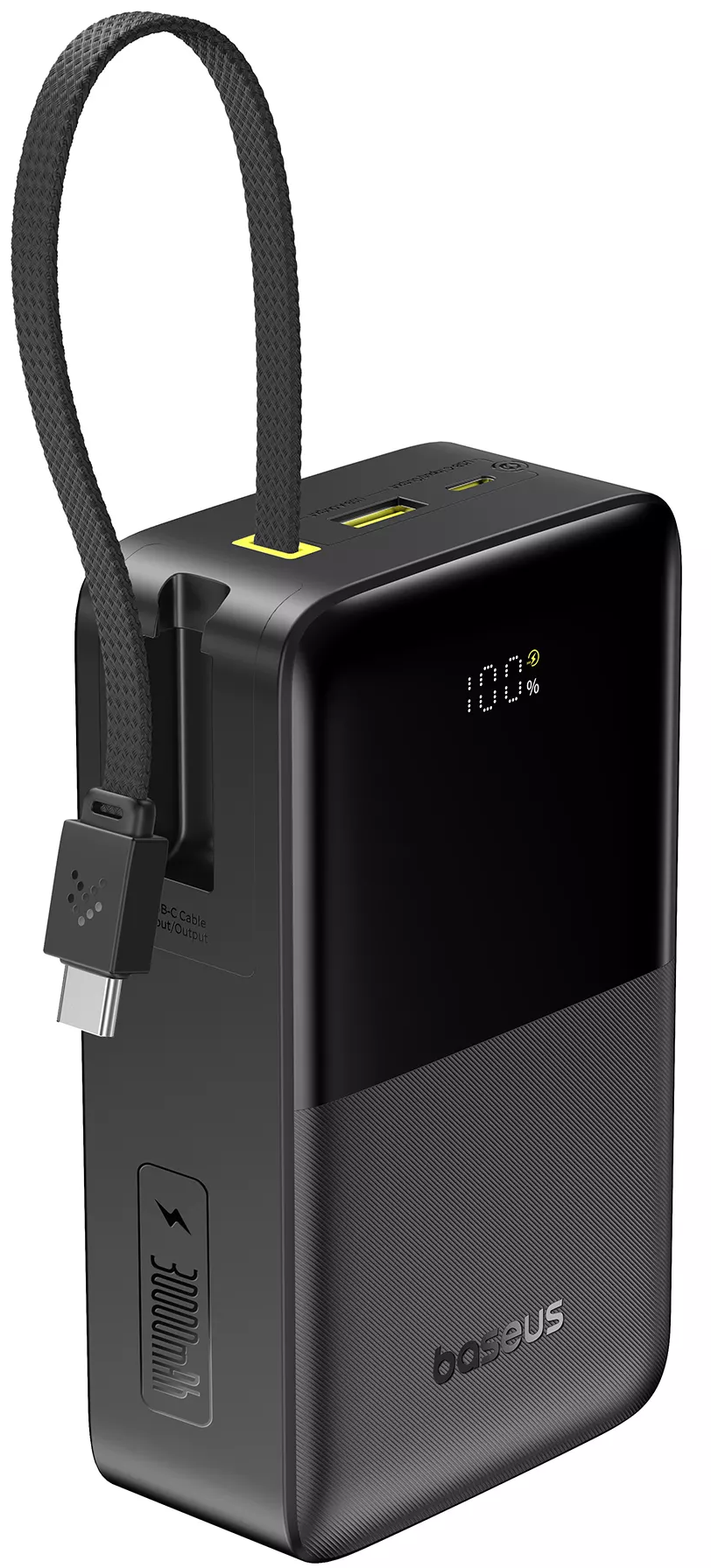 Zewnętrzna bateria Baseus EnerFill Bipow2 Pro, 30000mAh, 22.5W, QC + PD, 1 x USB-A - 2 x USB-C, Czarna E0028100