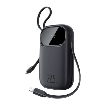 Baseus EnerFill FC31 External Battery, 20000mAh, 22.5W, QC + PD, 1 x Lightning - 1 x USB-A - 2 x USB-C, Black P10082107123-00