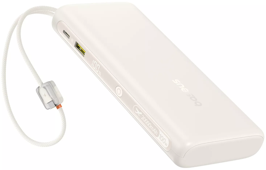 Powerbank Baseus EnerFill FC41, 20000mAh, 100W, QC + PD, 1 x USB-A - 3 x USB-C, Biały E0028N04
