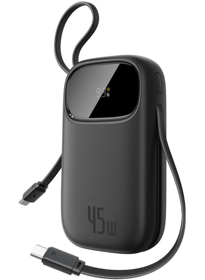 Powerbank Baseus EnerFill FC31 Qpow 3, 10000mAh, 45W, QC + PD, 1 x USB-A - 3 x USB-C, Czarny P10082102123-00