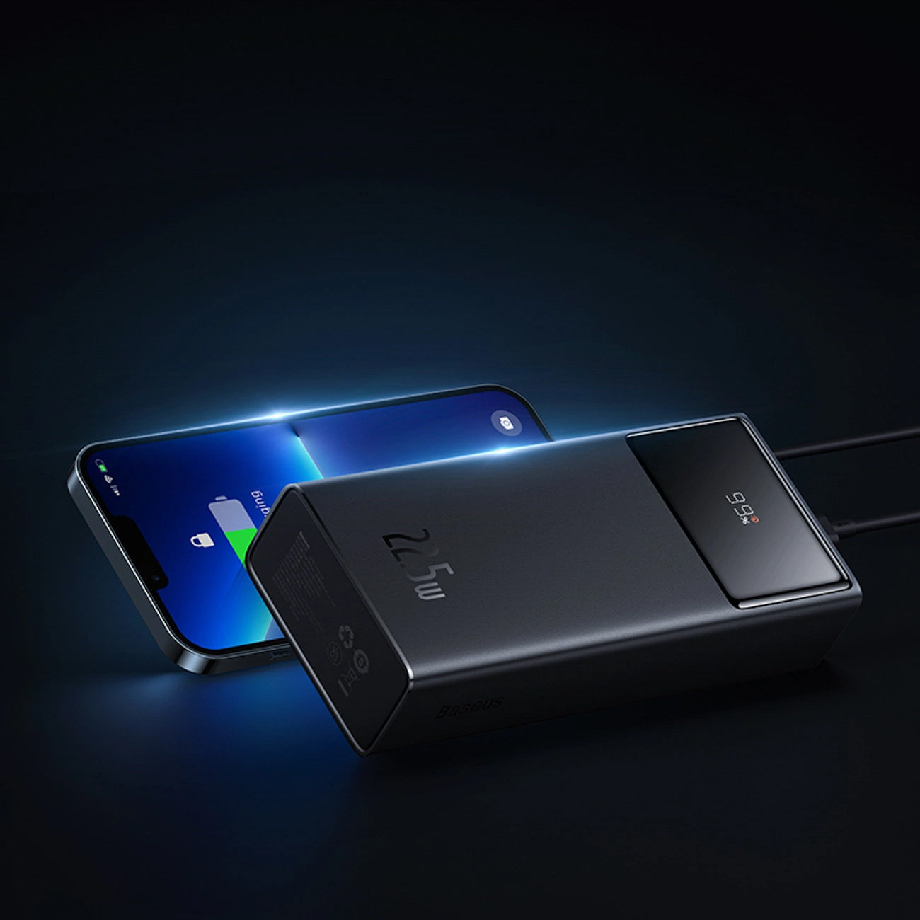 Baseus EnerFill FP41 External Battery, 30000mAh, 22.5W, QC + PD, 1 x USB-C - 2 x USB-A, Black