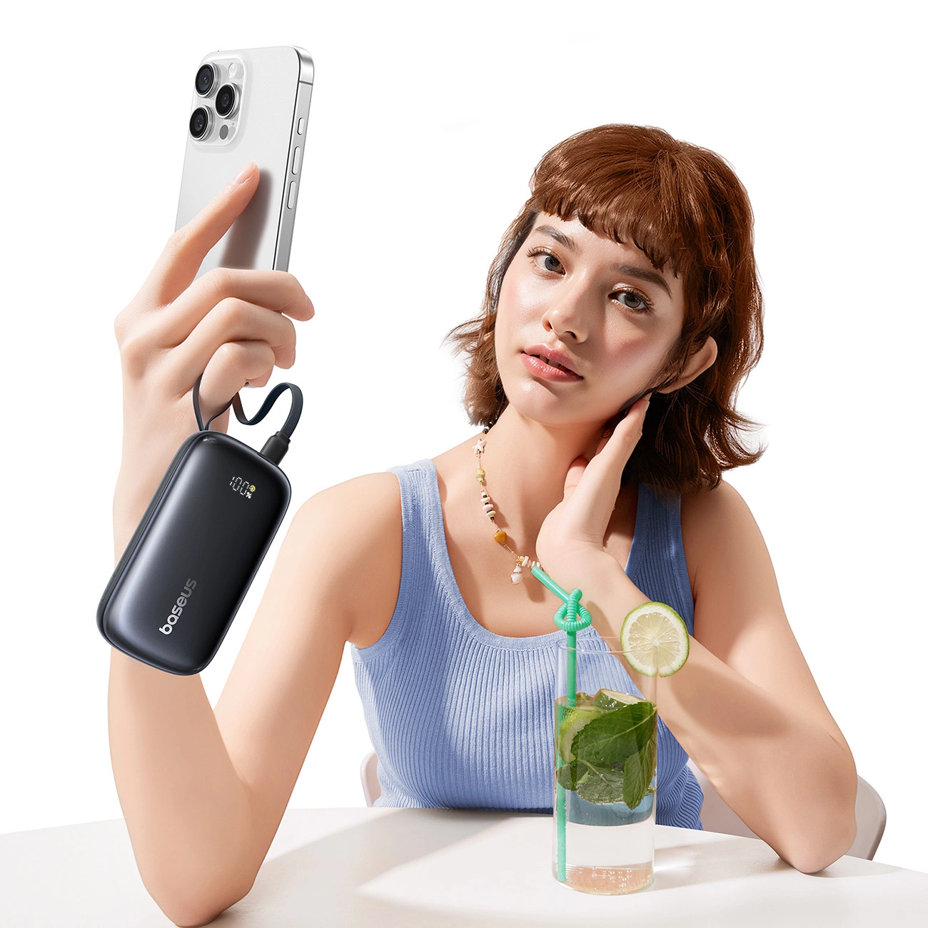 Zewnętrzna bateria Baseus EnerFill FC21 QPow 3 Ultra, 10000mAh, 22.5W, QC + PD, 1 x USB-A - 1 x USB-C, Czarna