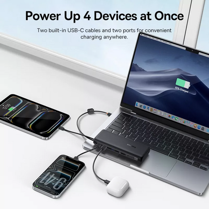 Zewnętrzna bateria Baseus EnerFill FC41, 20000mAh, 100W, QC + PD, 1 x USB-A - 3 x USB-C, Czarna E0028N03