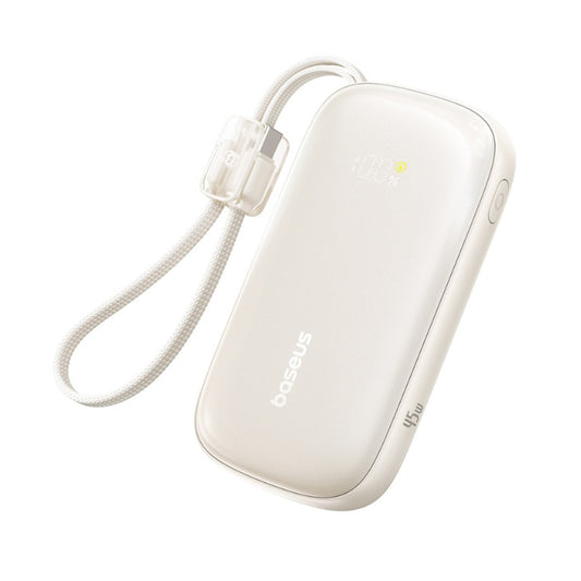 Zewnętrzna bateria Baseus EnerFill FC21 Qpow 3 Ultra, 10000mAh, 45W, QC + PD, 1 x USB-A - 1 x USB-C, Beżowy E0027Q01
