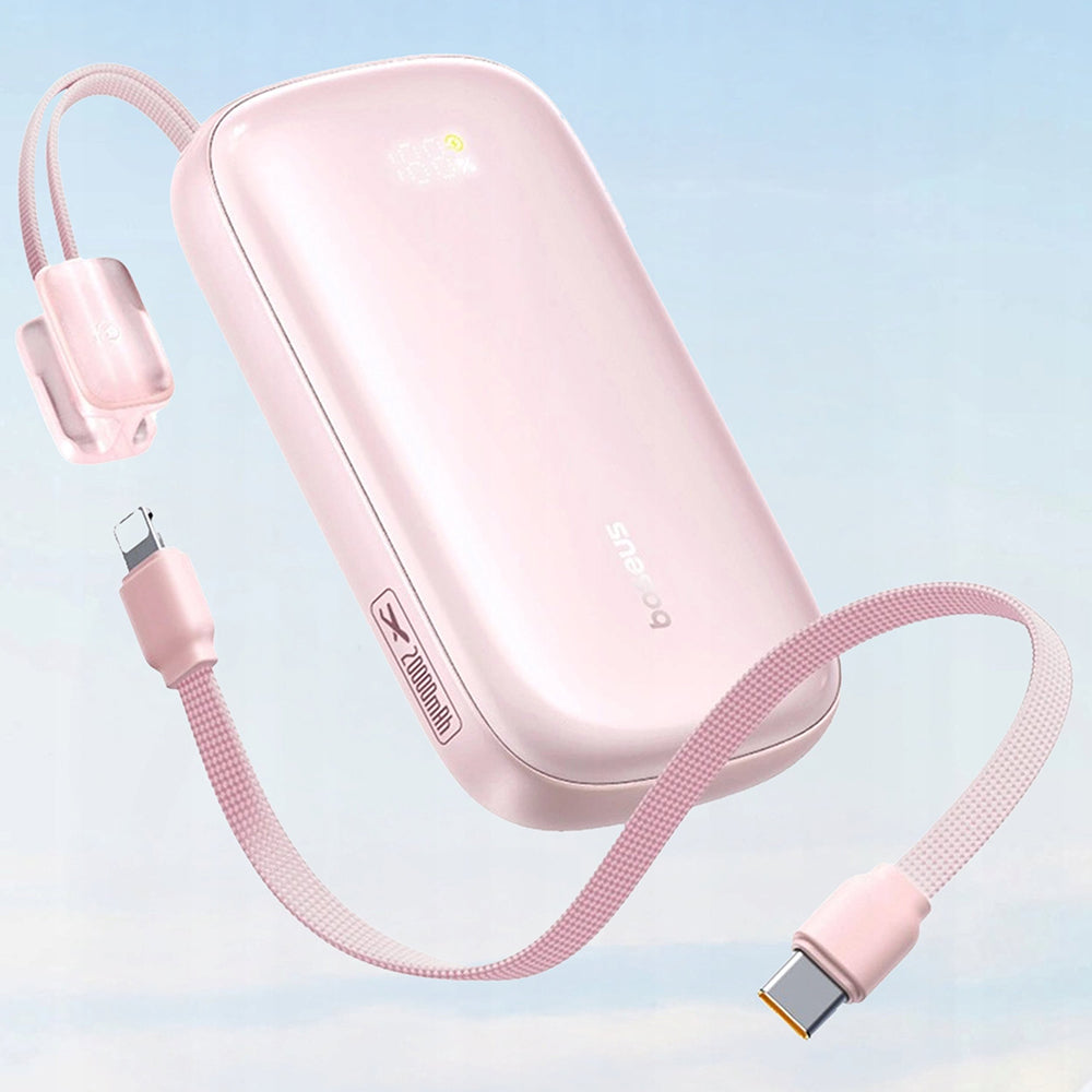 Baseus EnerFill FC21 Qpow 3 Ultra External Battery, 10000mAh, 45W, QC + PD, 1 x USB-A - 1 x USB-C, Pink E0027Q02