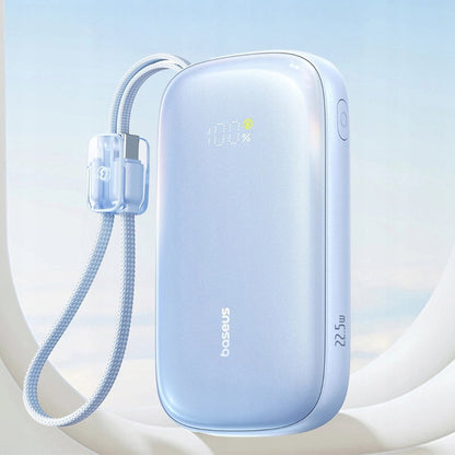 Zewnętrzna bateria Baseus EnerFill FC21 Qpow 3 Ultra, 20000mAh, 22.5W, QC + PD, 1 x USB-A - 1 x USB-C, Niebieska E0027M03
