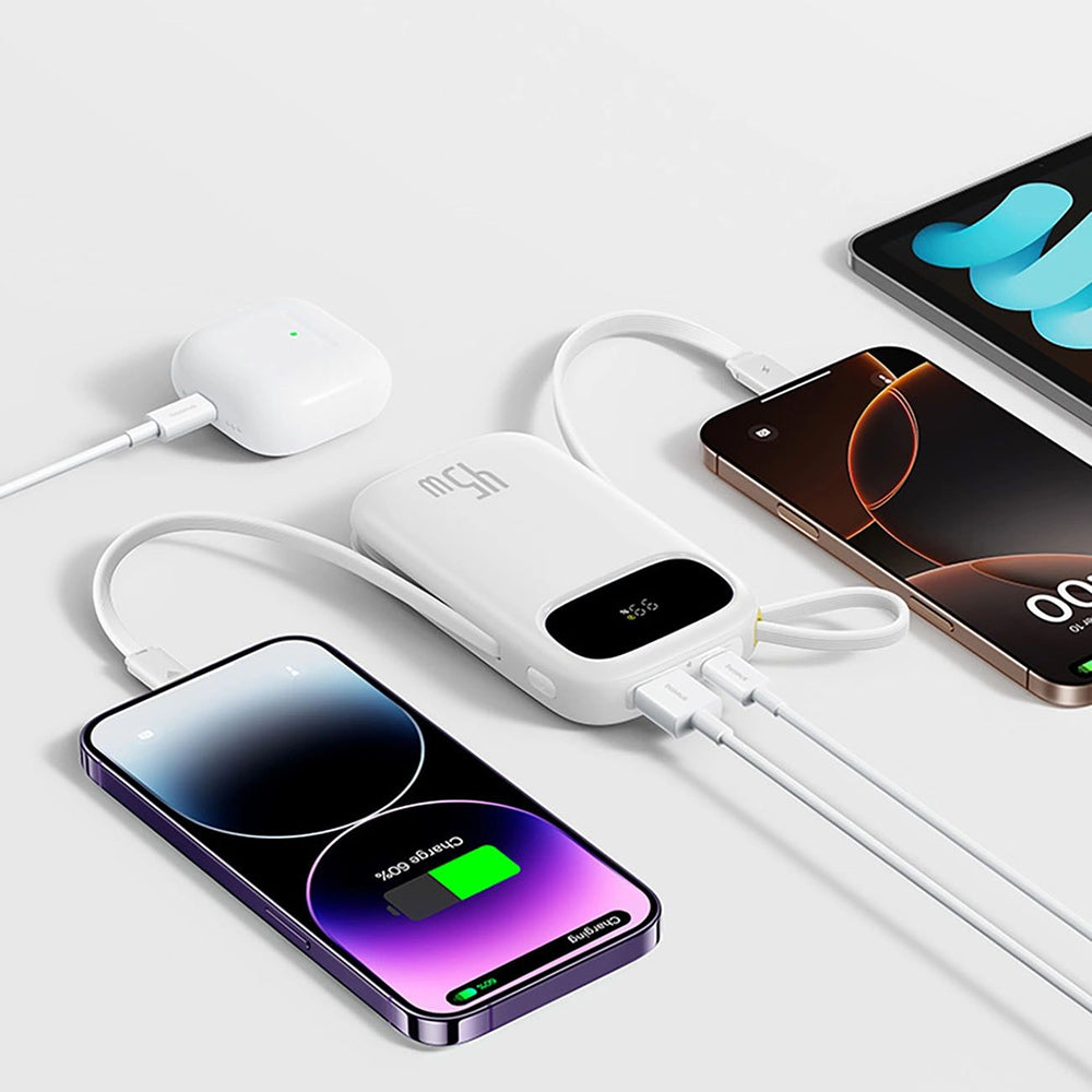 Zewnętrzna bateria Baseus EnerFill FC31 Qpow 3, 20000mAh, 45W, QC + PD, 1 x Lightning - 1 x USB-A - 2 x USB-C, Fioletowy E0028D02