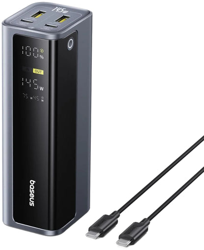 Zewnętrzna bateria Baseus EnerGeek GP12, 20800mAh, 145W, QC + PD, 2 x USB-A - 2 x USB-C, Szara P10082109813-00