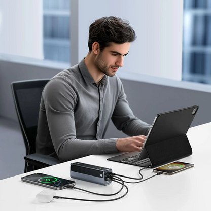 Zewnętrzna bateria Baseus EnerGeek GP12, 20800mAh, 145W, QC + PD, 2 x USB-A - 2 x USB-C, Szara P10082109813-00