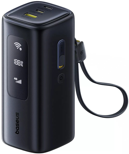 Powerbank Baseus EnerGeek GX11, 20000mAh, 67W, QC + PD, 1 x USB-A - 2 x USB-C, Czarny E0025701