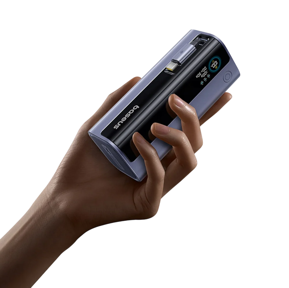 Zewnętrzna bateria Baseus EnerGeek GR11, 10000mAh, 100W, QC + PD, 1 x USB-A - 2 x USB-C, Szara E0027A01