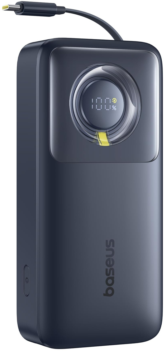 Powerbank Baseus Free2Pull, 20000mAh, 65W, PD, 2 x USB-C, Czarny, Odtwarzany P10073700123-00