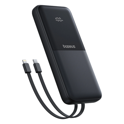 Baseus Lipow External Battery, 10000mAh, 22.5W, QC + PD, 1 x Lightning - 1 x USB-A - 2 x USB-C, Black P10079101123-00