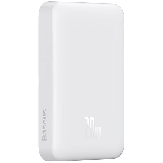 Zewnętrzna bateria Baseus Magnetic Mini, 10000mAh, 20W, PD + FQI, 1 x USB-C, Biała P10059001223-00