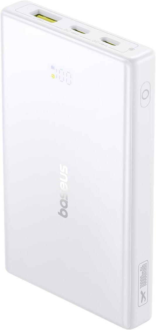 Zewnętrzna bateria Baseus PicoGo, 10000mAh, 20W, QC + PD, 1 x USB-A - 2 x USB-C, Biała P10076801213-00