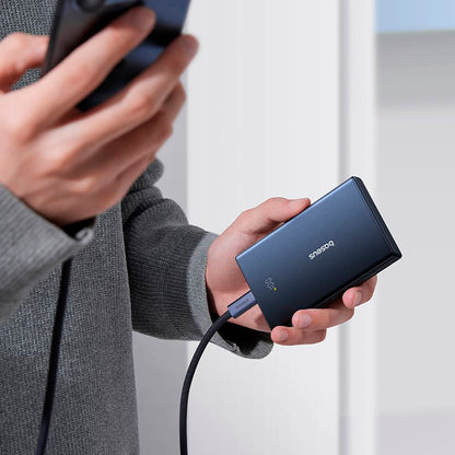 Zewnętrzna bateria Baseus PicoGo, 10000mAh, 20W, QC + PD, 1 x USB-A - 2 x USB-C, Czarna P10076801123-00