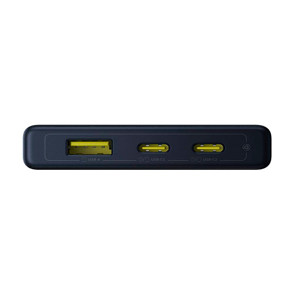 Zewnętrzna bateria Baseus PicoGo, 10000mAh, 20W, QC + PD, 1 x USB-A - 2 x USB-C, Czarna P10076801123-00