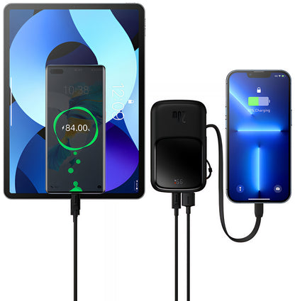Zewnętrzna bateria Baseus Qpow Pro, 20000mAh, 20W, QC + PD, 1 x Lightning - 1 x USB-A - 1 x USB-C, Czarna PPQD060201