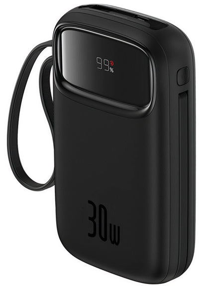 Zewnętrzna bateria Baseus Qpow2, 20000mAh, 30W, QC + PD, 1 x USB-A - 3 x USB-C, Czarna P10055009113-00