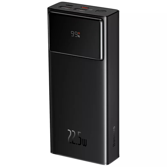Zewnętrzna bateria Baseus Star Lord, 30000mAh, 22.5W, QC + PD, 1 x USB-C - 2 x USB-A, Czarna PPXJ080101