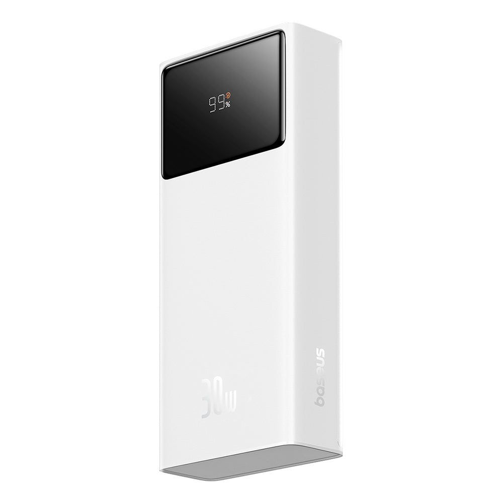Zewnętrzna bateria Baseus Star Lord, 20000mAh, 30W, QC + PD, 1 x USB-C - 2 x USB-A, Biała P10022904213-00