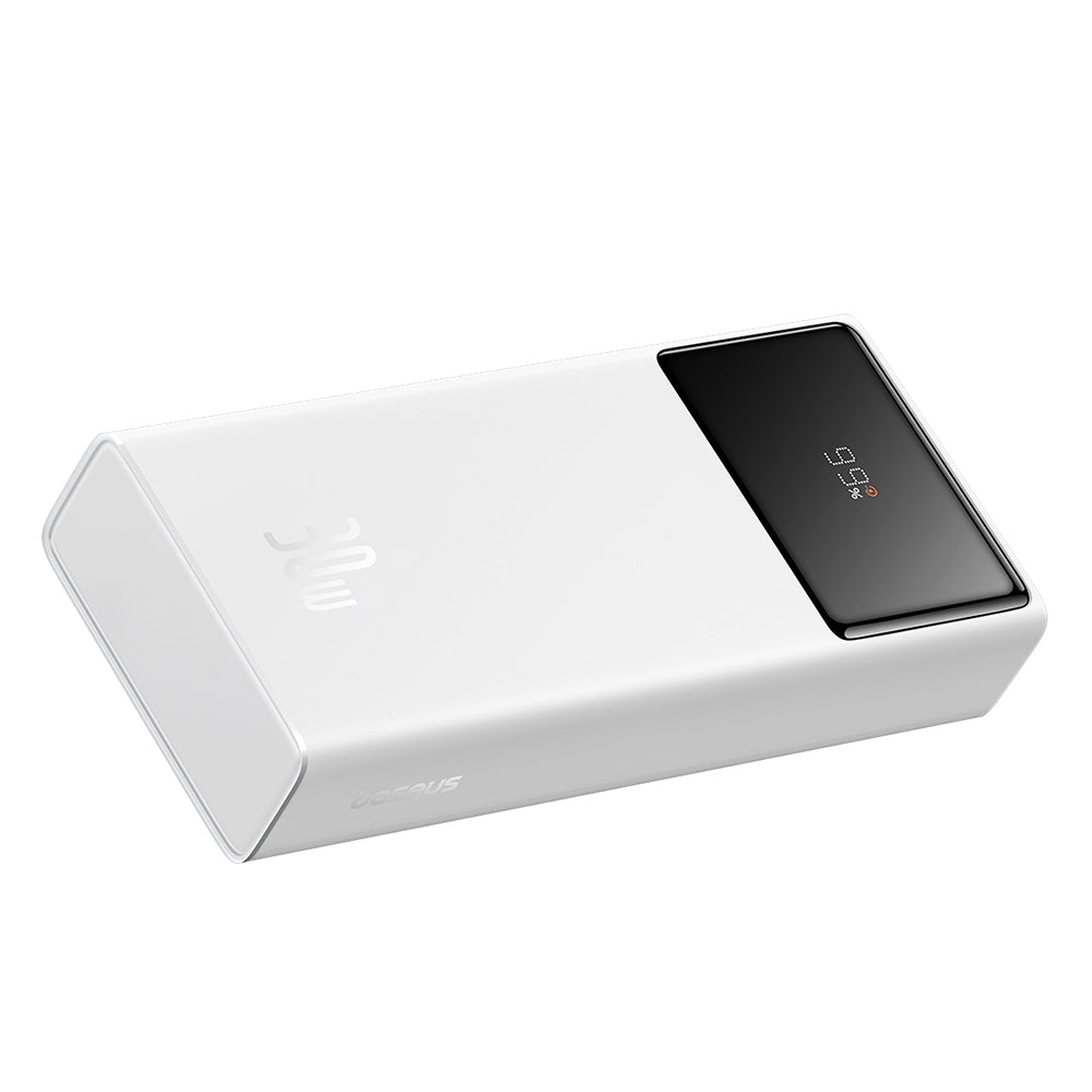 Zewnętrzna bateria Baseus Star Lord, 20000mAh, 30W, QC + PD, 1 x USB-C - 2 x USB-A, Biała P10022904213-00