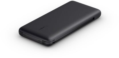 Powerbank Belkin BoostCharge Plus, 10000mAh, 23W, QC + PD, 1 x Lightning - 2 x USB-C, Czarny BPB006btBLK