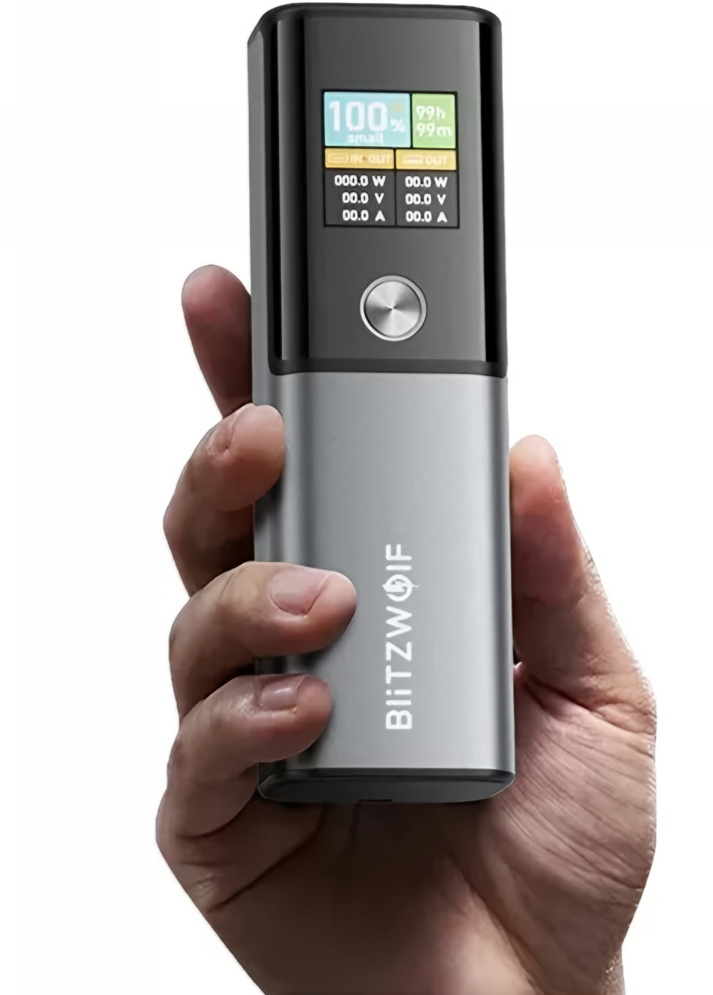 Powerbank BlitzWolf BW-P23, 14000mAh, 100W, QC + PD, 1 x USB-A - 1 x USB-C, Szary
