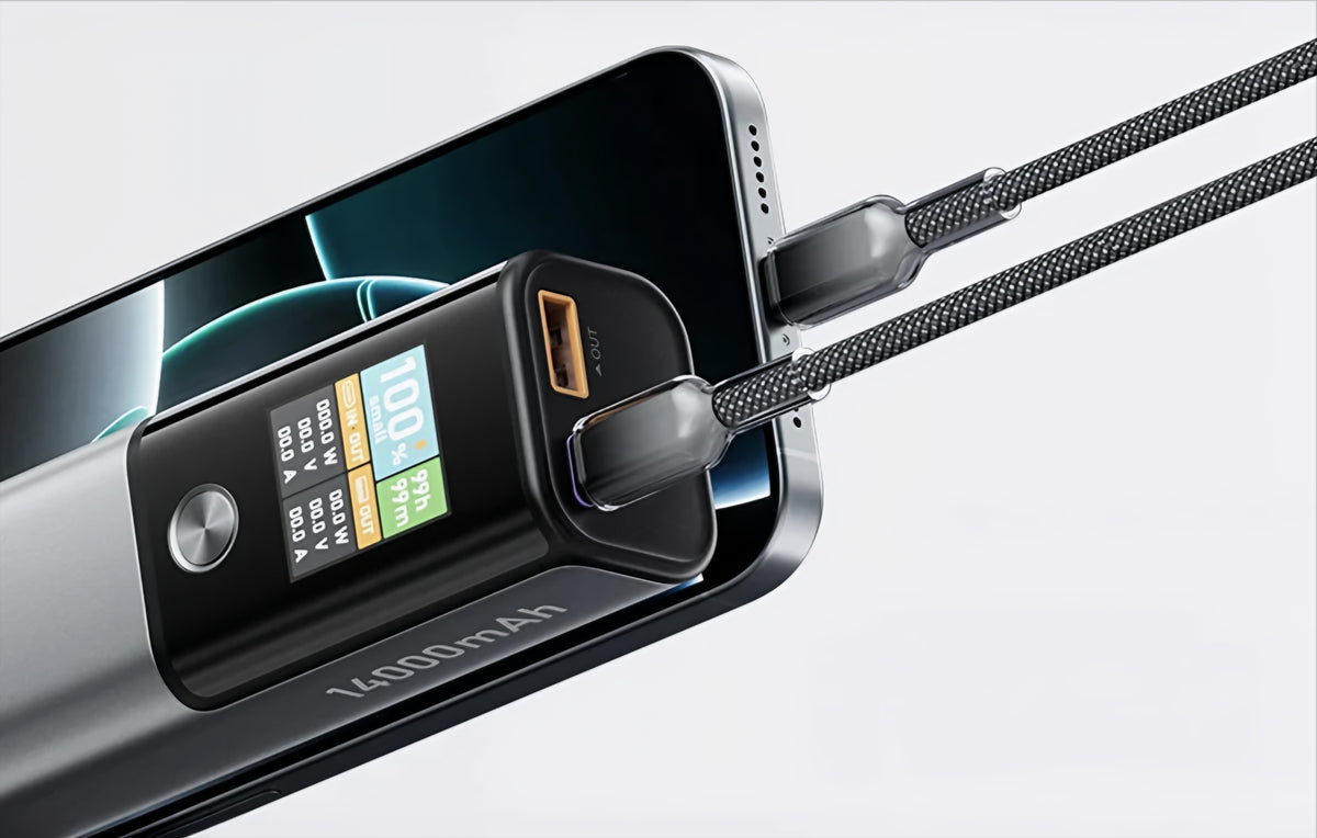 Powerbank BlitzWolf BW-P23, 14000mAh, 100W, QC + PD, 1 x USB-A - 1 x USB-C, Szary