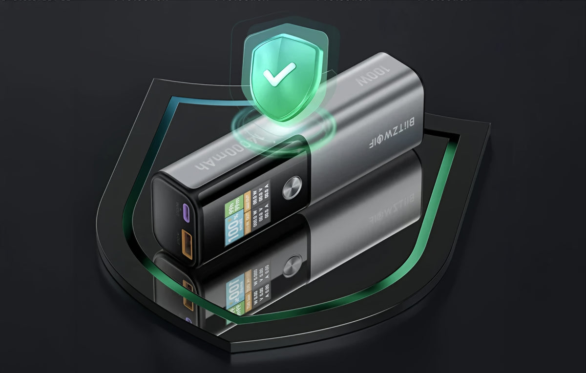 Powerbank BlitzWolf BW-P23, 14000mAh, 100W, QC + PD, 1 x USB-A - 1 x USB-C, Szary