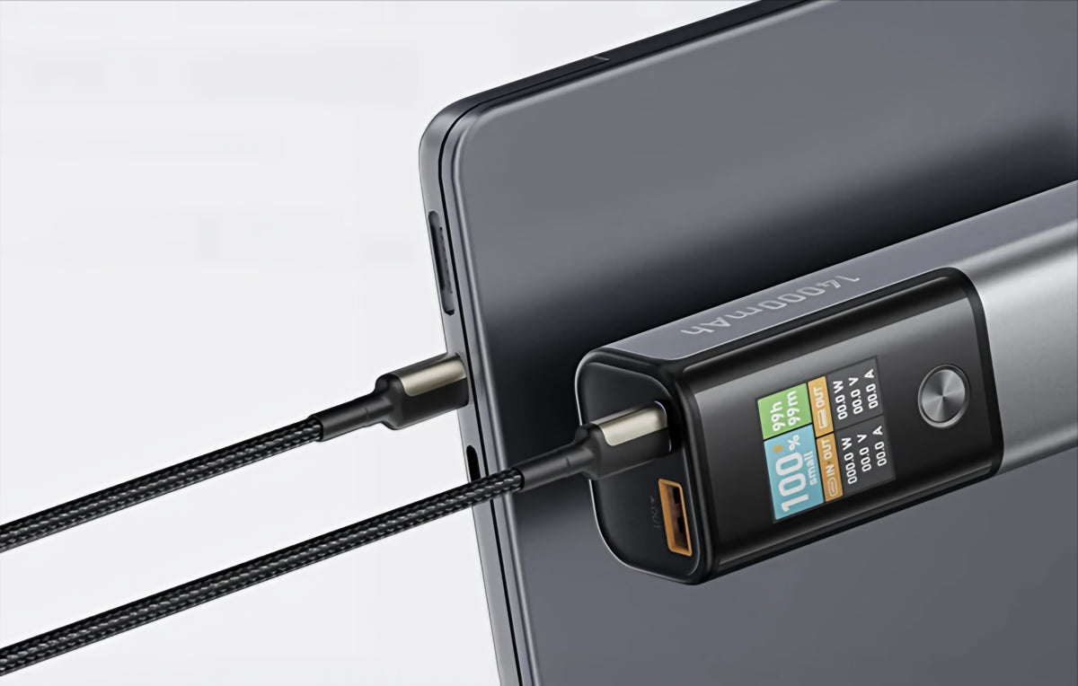 Powerbank BlitzWolf BW-P23, 14000mAh, 100W, QC + PD, 1 x USB-A - 1 x USB-C, Szary