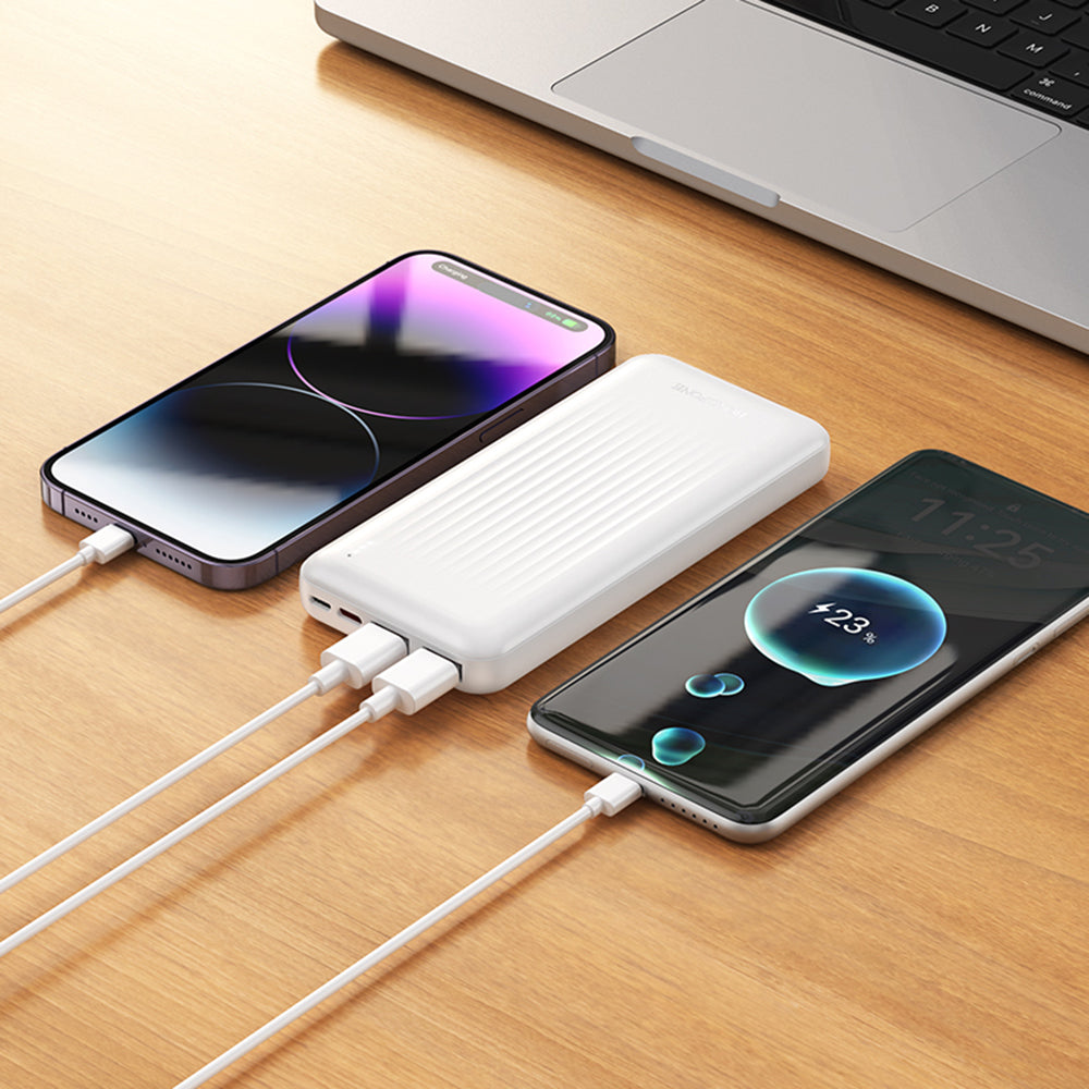 Zewnętrzna bateria Borofone BJ78 Clever, 10000mAh, 10W, 2 x USB-A, Czarna