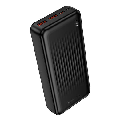 Zewnętrzna bateria Borofone BJ80A Clever, 20000mAh, 22.5W, QC + PD, 1 x USB-C - 2 x USB-A, Czarna