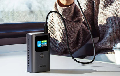 Zewnętrzna bateria Choetech B701, 10000mAh, 30W, QC + PD, 1 x USB-A - 2 x USB-C, Czarna