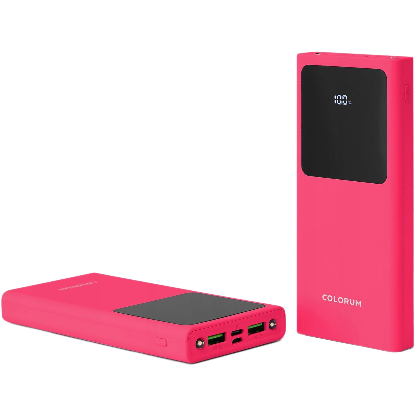 Bateria zewnętrzna Colorum CPB10-02, 10000mAh, 10W, 2 x USB-A, Magenta